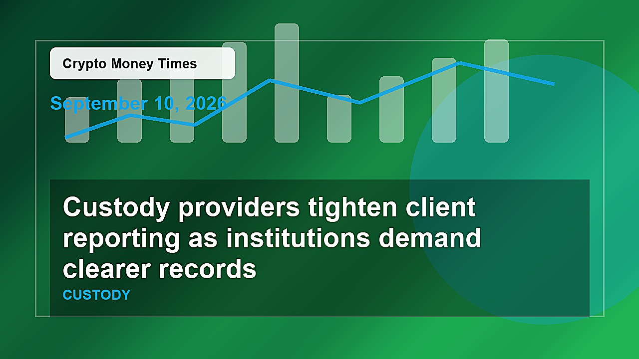 Custody providers tighten client reporting as institutions demand clearer records