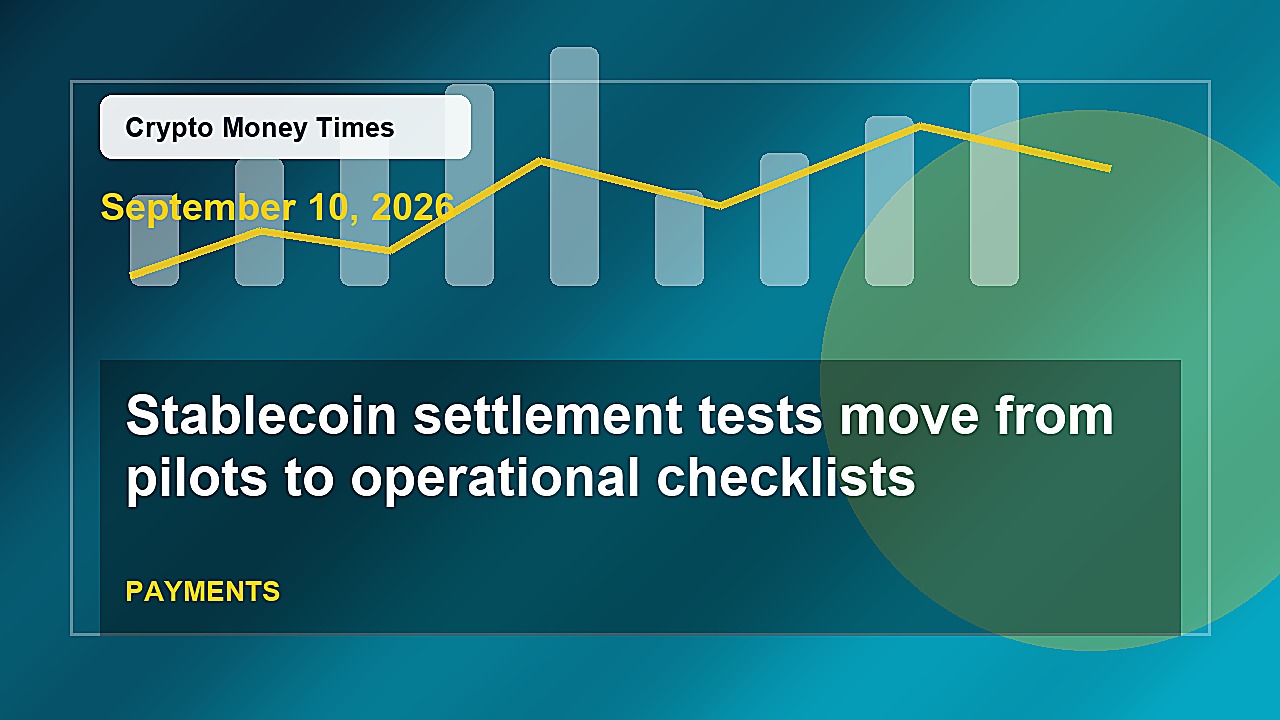 Stablecoin settlement tests move from pilots to operational checklists