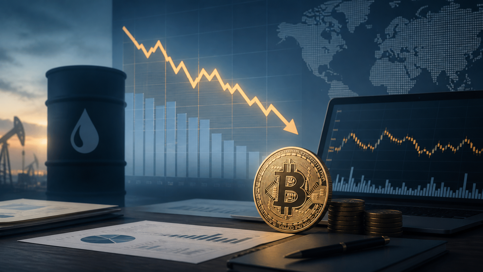 Oil prices and Bitcoin trading flows